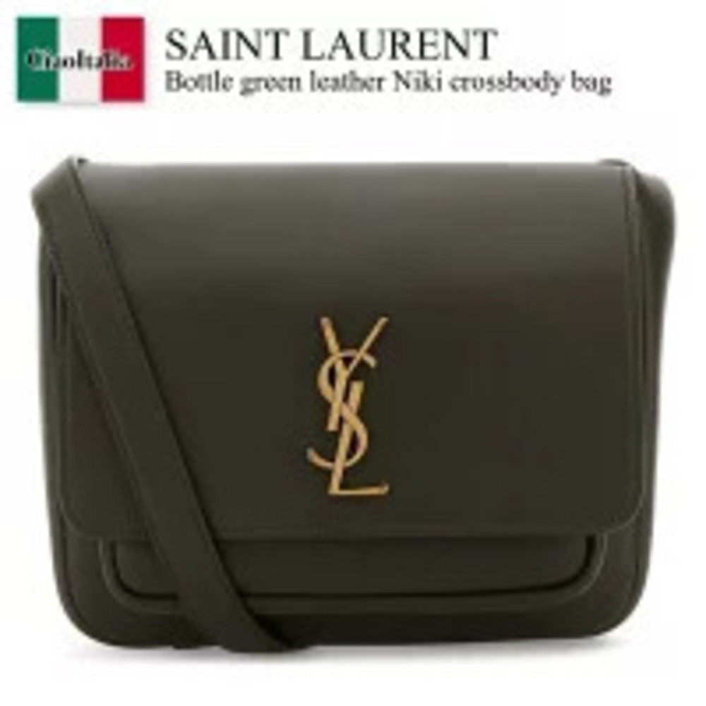 Saint Laurent Bag Handbag Bottle Green Leather Niki Crossbody Shoulder